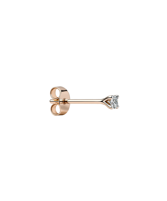 Gold earring with a 0.05 ct diamond