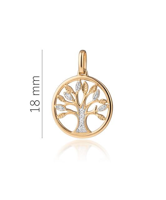 Gold pendant with diamonds “Tree of Life”