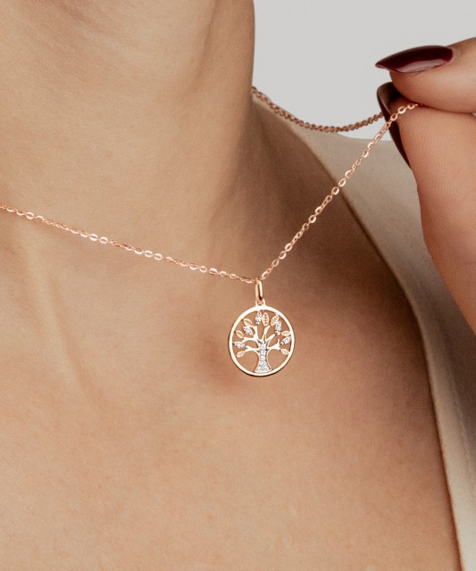 Gold pendant with diamonds “Tree of Life”