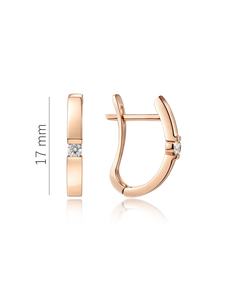 Золотые серьги с алмазами