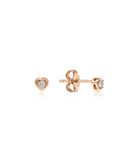 Gold earrings with diamonds