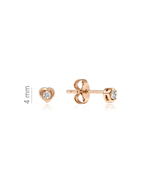 Gold earrings with diamonds