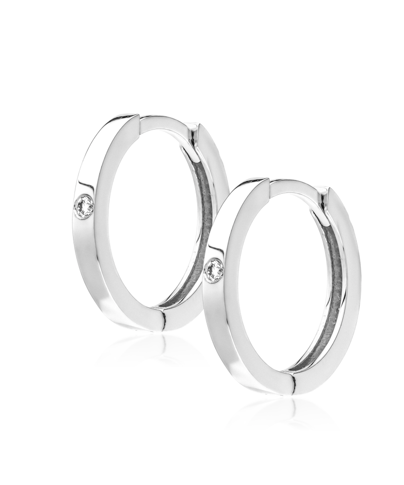 Серьги из белого золота с бриллиантами