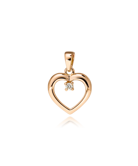 Gold pendant with diamond