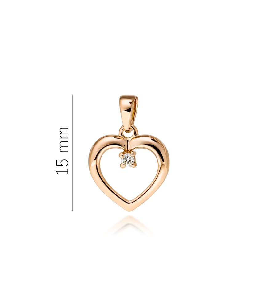 Gold pendant with diamond