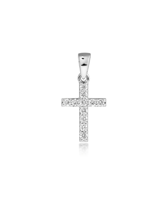 White gold pendant with diamonds "Cross"