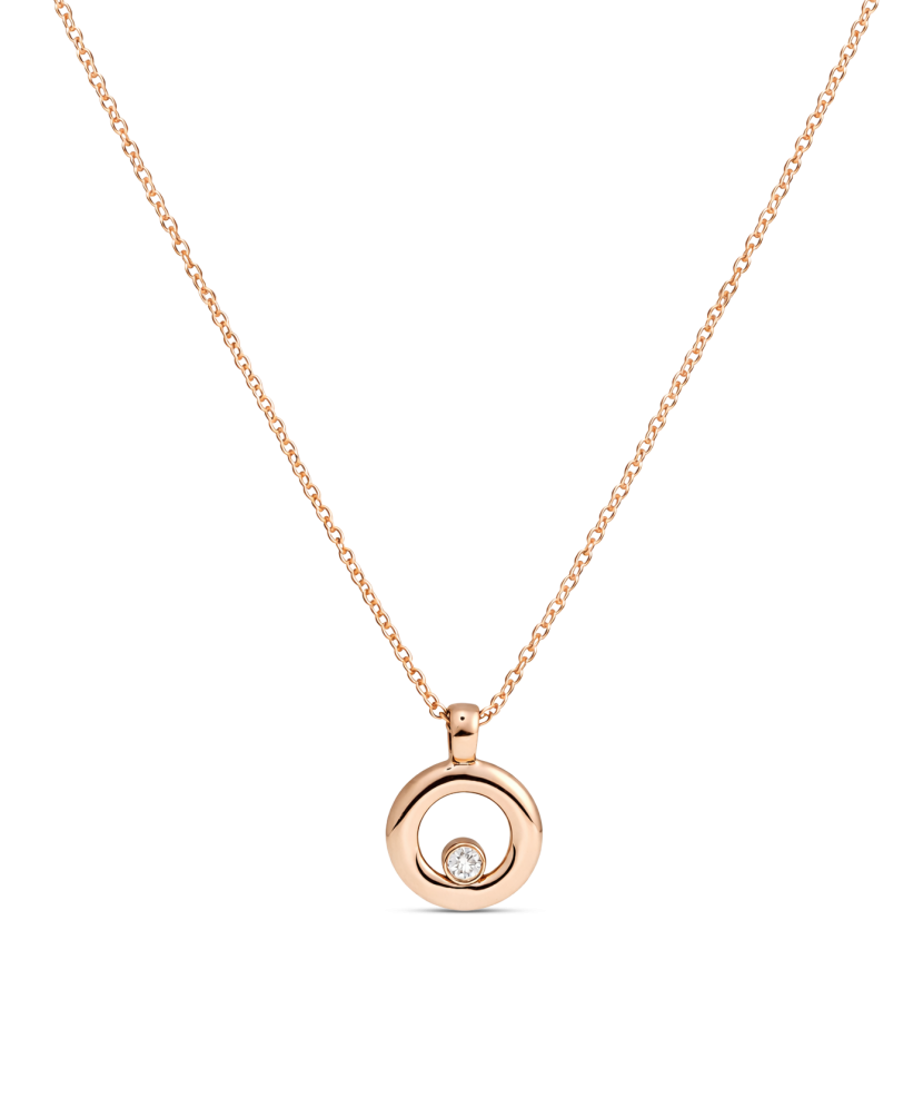Gold chain with diamond pendant