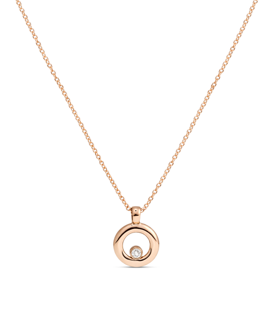Gold chain with diamond pendant