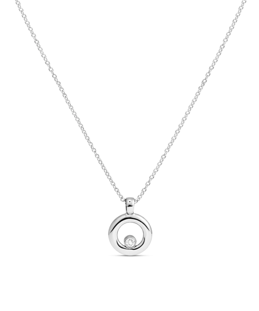 White Gold chain with diamond pendant