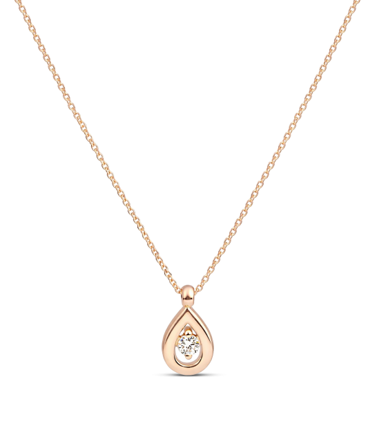 Gold chain with diamond pendant
