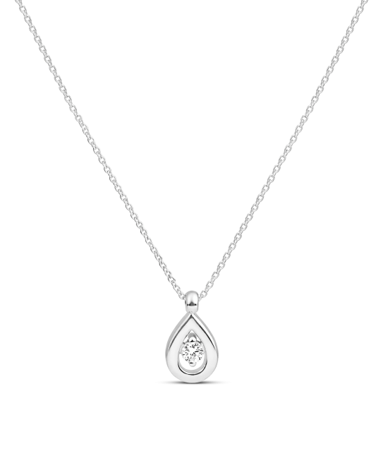 White Gold chain with diamond pendant