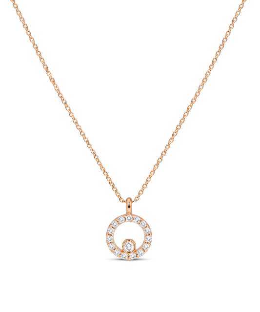 Gold chain with diamond pendant