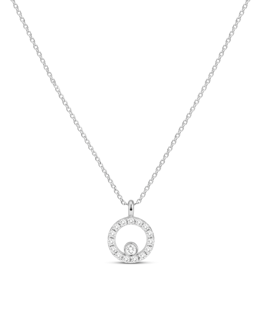 White Gold chain with diamond pendant