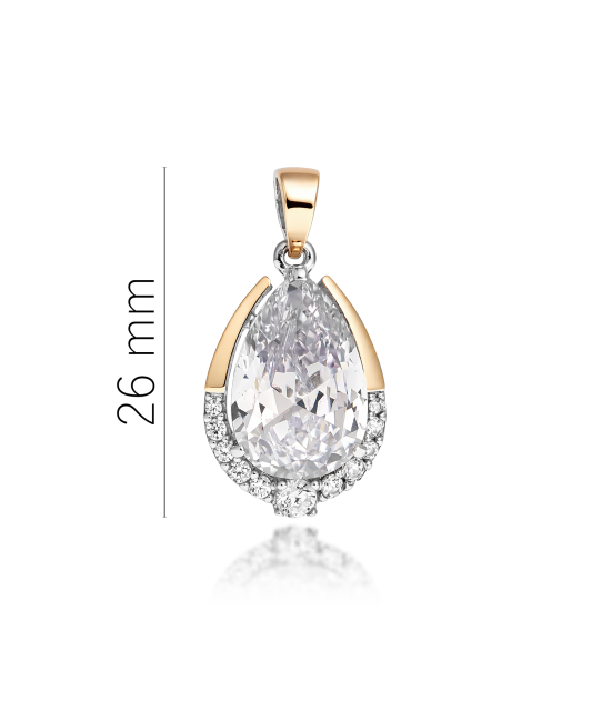 Позолоченная серебряная подвеска с цирконами