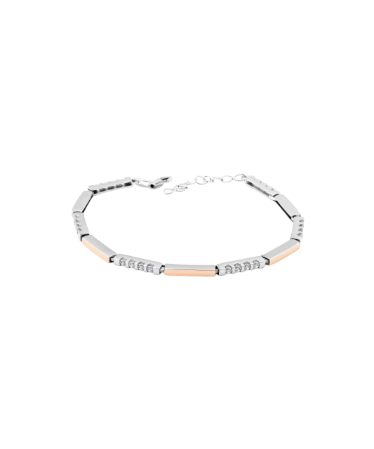 Gold plated sterling Silver bracelet with zircons