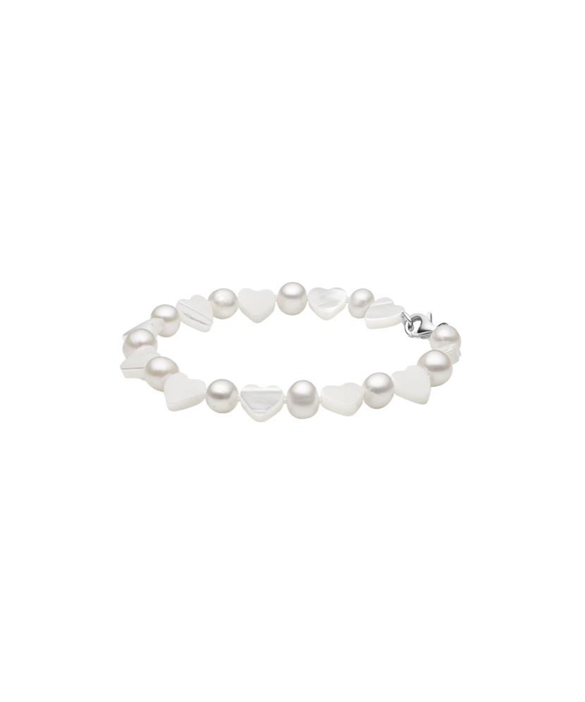 Pearl bracelet with mother-of-pearl