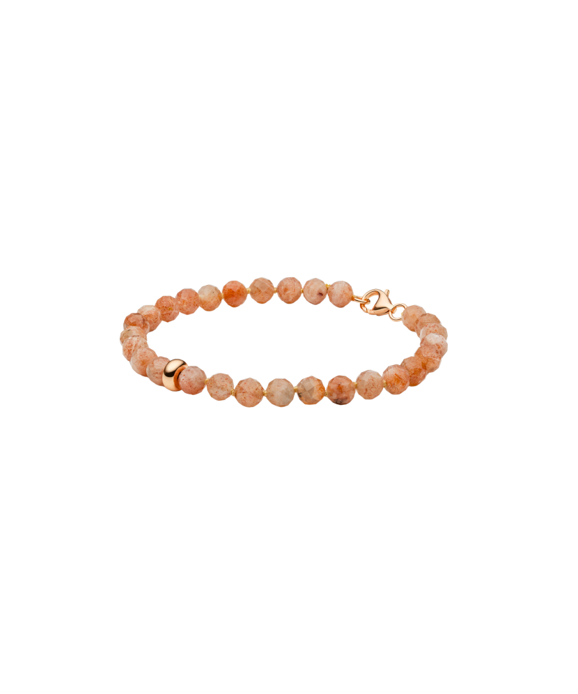 Bracelet with sunstones and silver