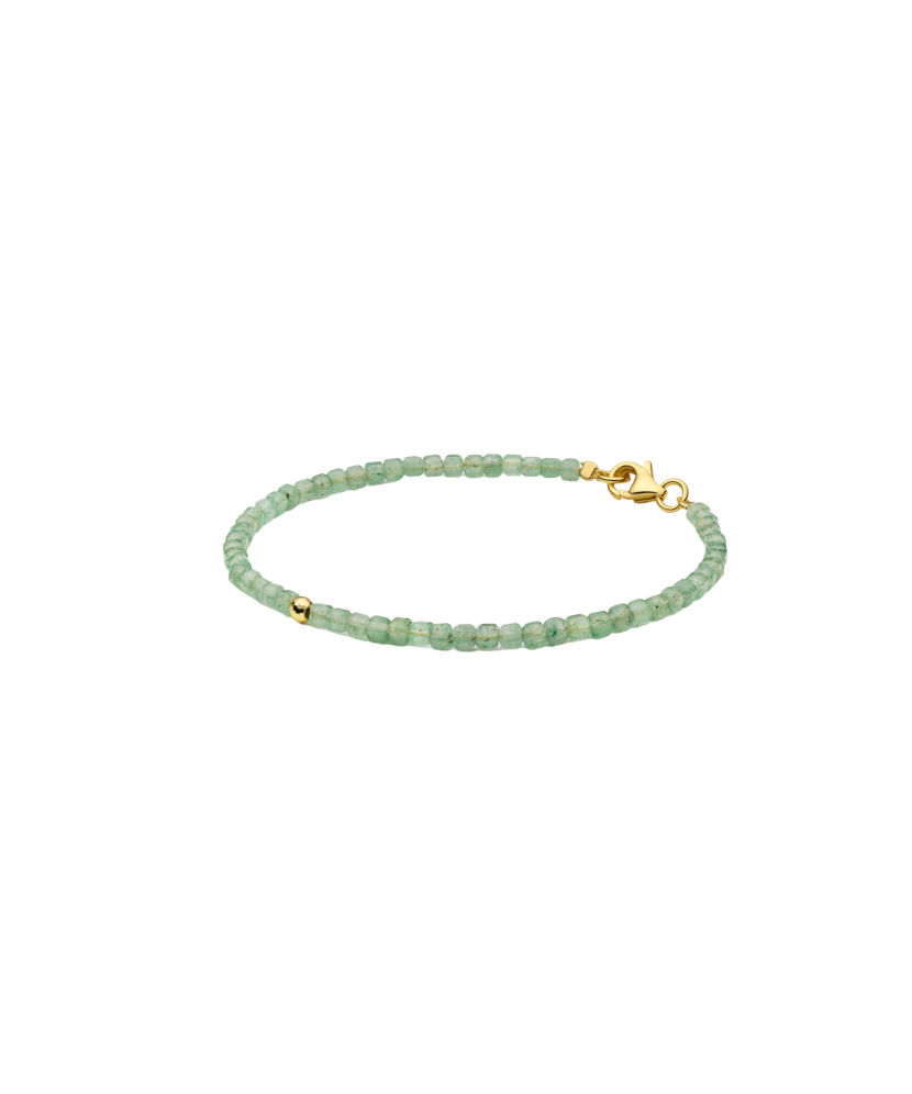 Bracelet with agate and gold-plated silver