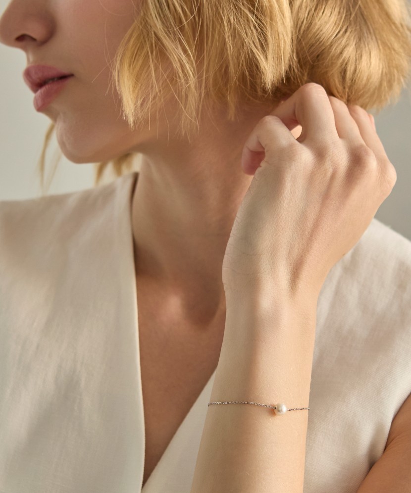 Sterling Silver bracelet with pearl