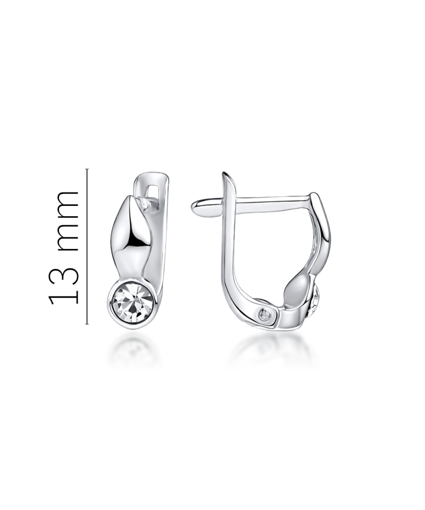 Серебряные детские серьги с цирконами