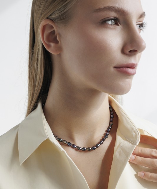 Жемчужное Колье с серебром