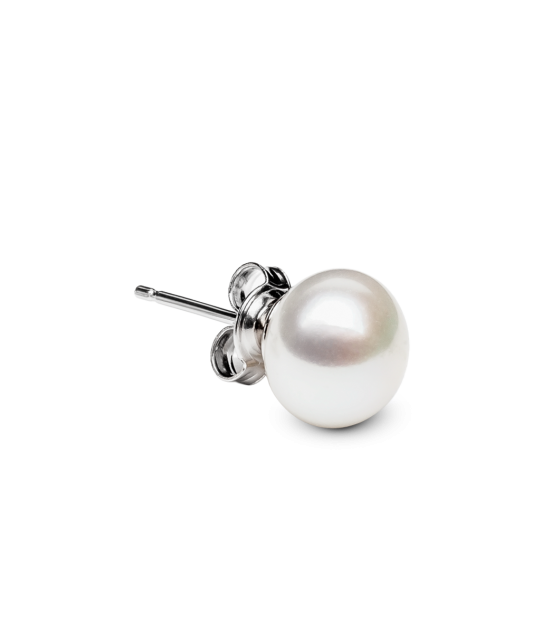 Silver earring with pearl (1pc.)