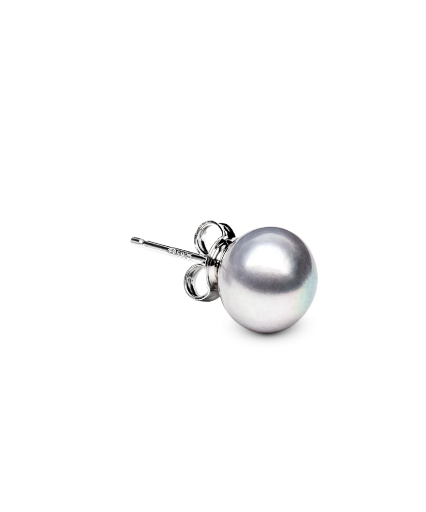 Silver earring with pearl (1pc.)