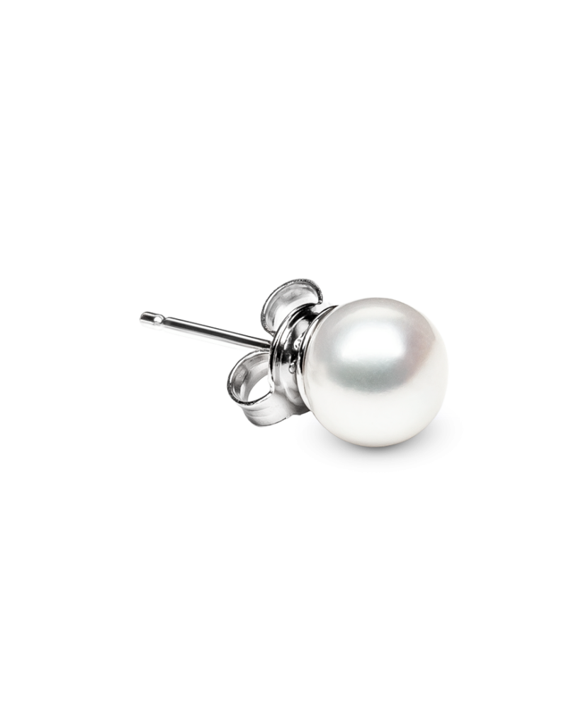Silver earring with pearl (1pc.)