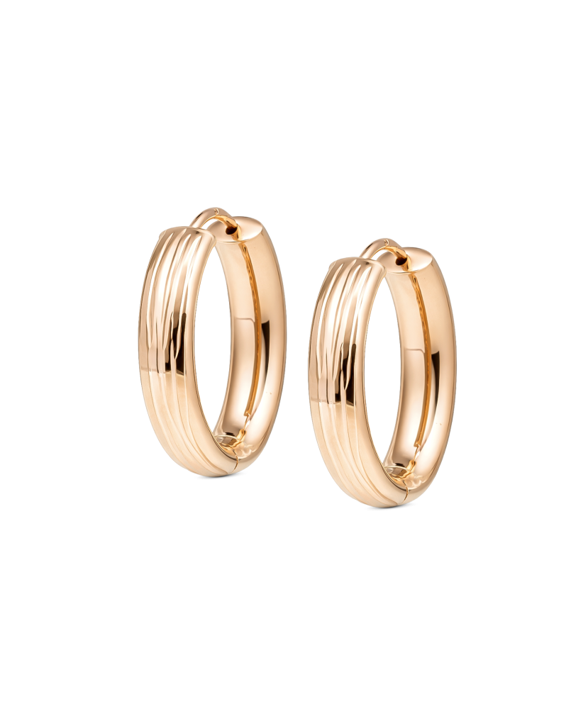 Engraved Gold Earrings