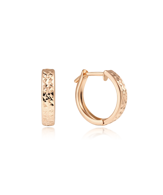 Золотые серьги с гравировкой