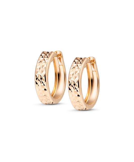 Engraved Gold Earrings