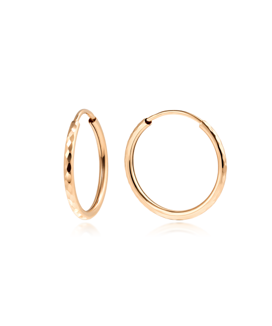 Engraved Gold Earrings
