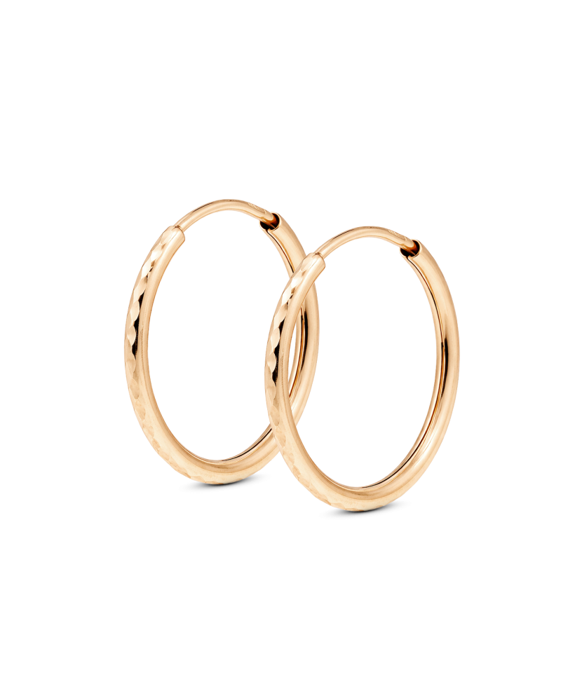 Engraved Gold Earrings