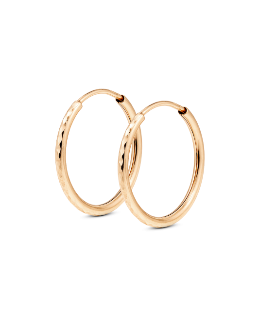 Золотые серьги с гравировкой