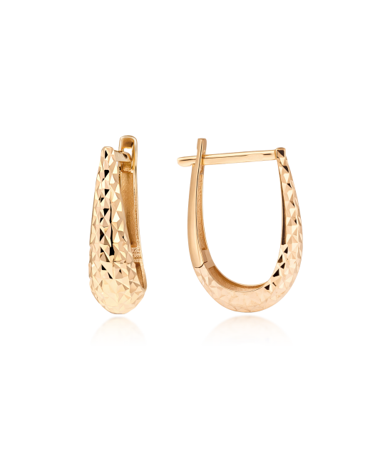 Engraved Gold Earrings