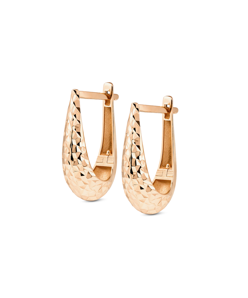 Engraved Gold Earrings