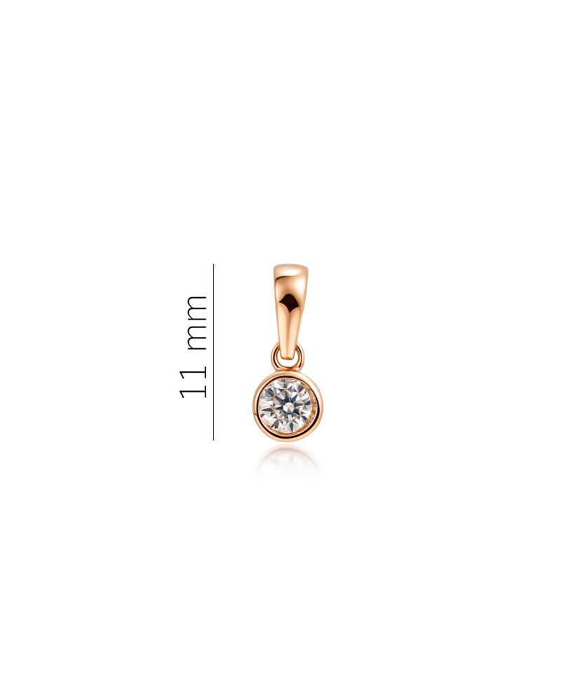 Gold pendant with zirconium