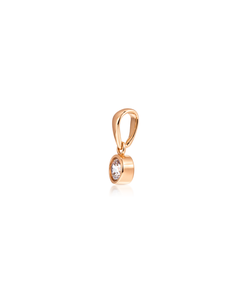 Gold pendant with zirconium