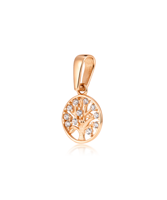 Gold pendant with zircons "Tree of life"