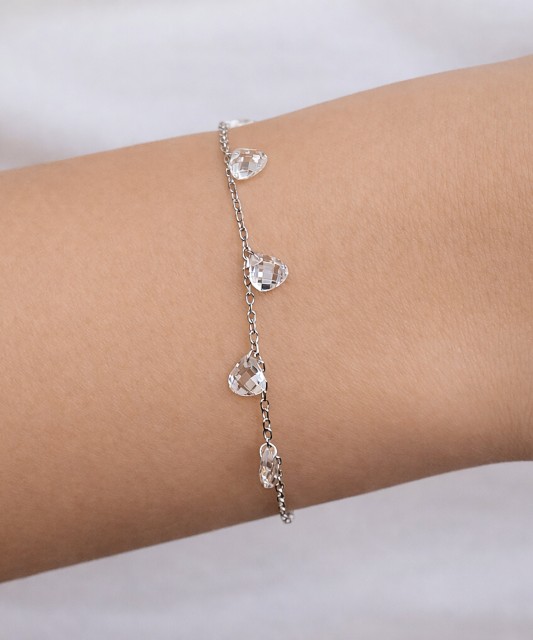 Sterling Silver bracelet with zircons
