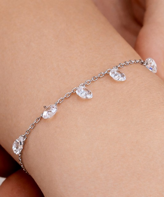 Sterling Silver bracelet with zircons