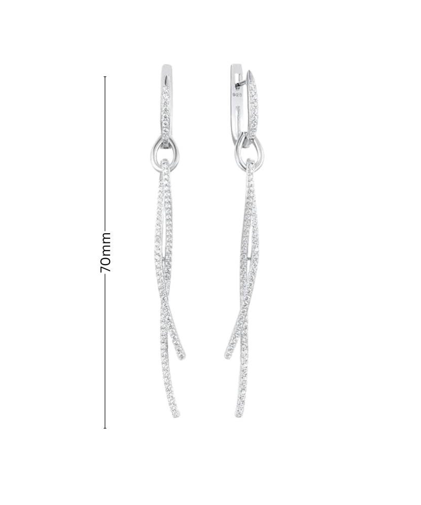 Sterling silver earrings with zircons