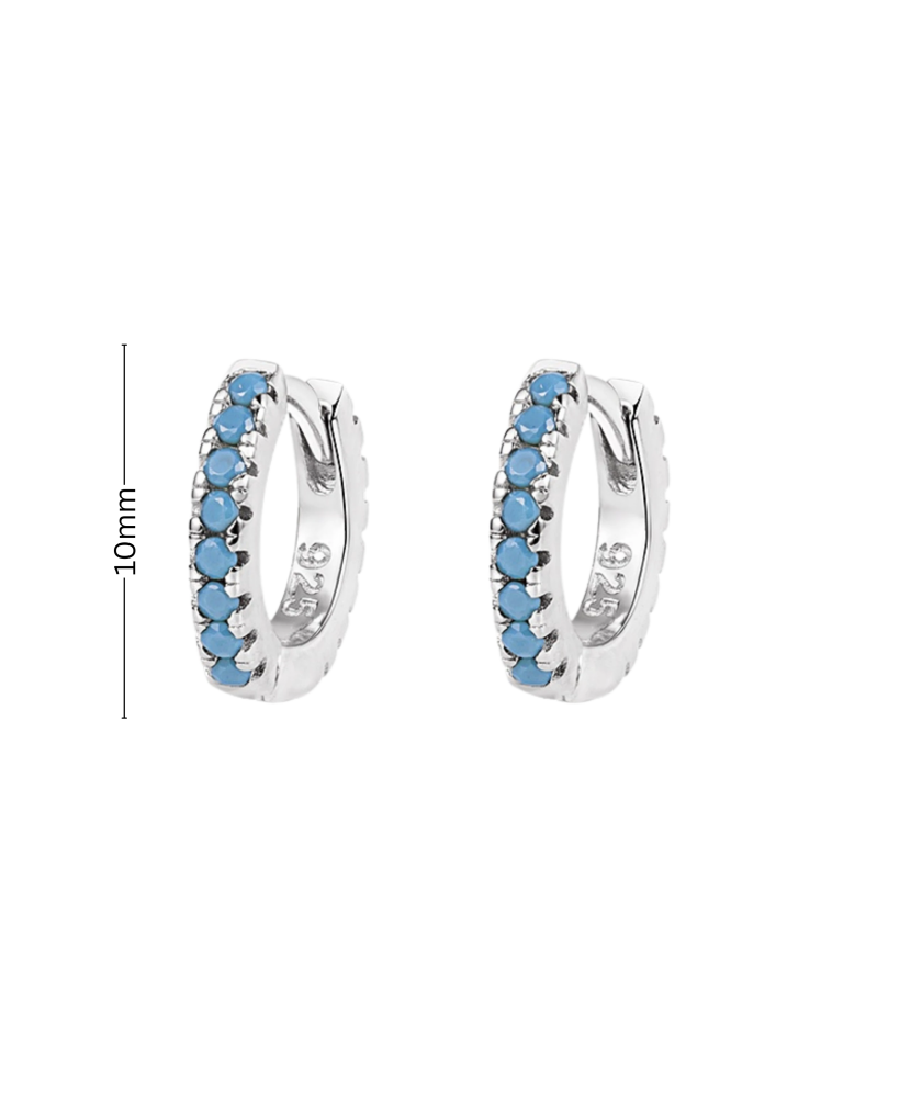 Children's Silver Earrings with Zirconia