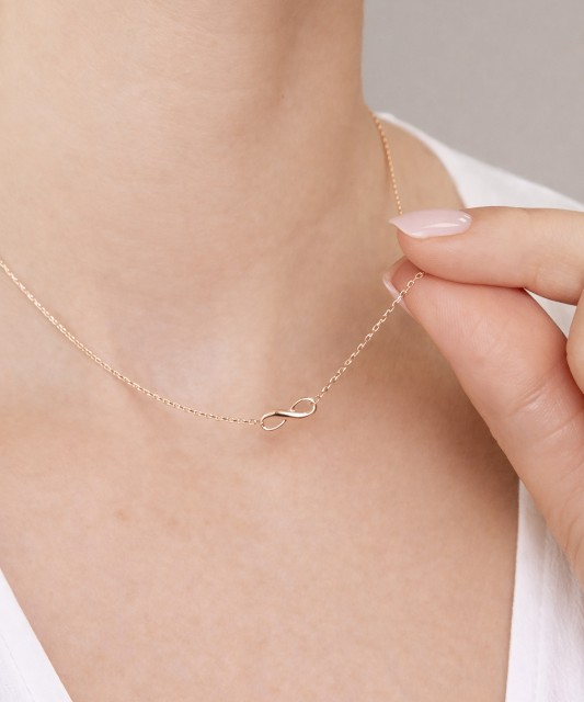 Золотая цепочка с подвеской "Бесконечность"