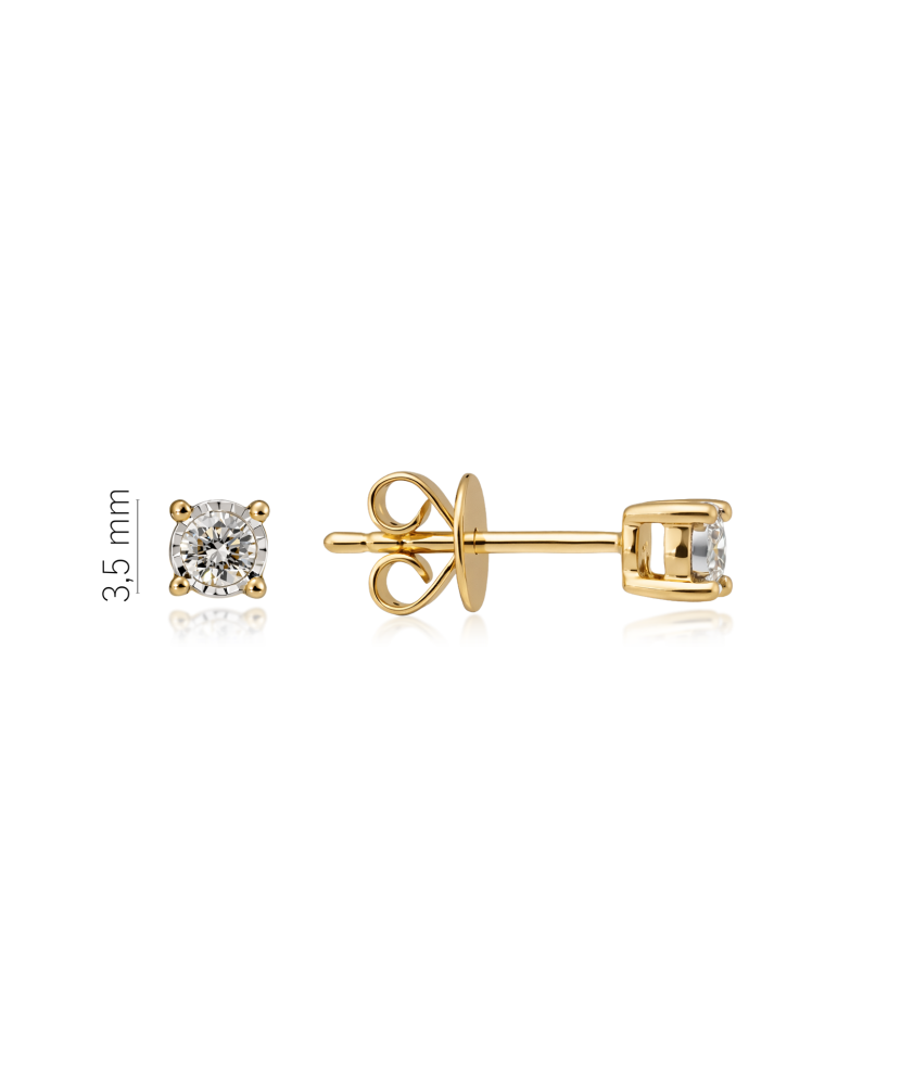 Yellow Gold earrings with diamonds