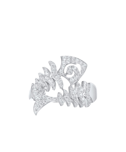 Sterling silver ring with zircons