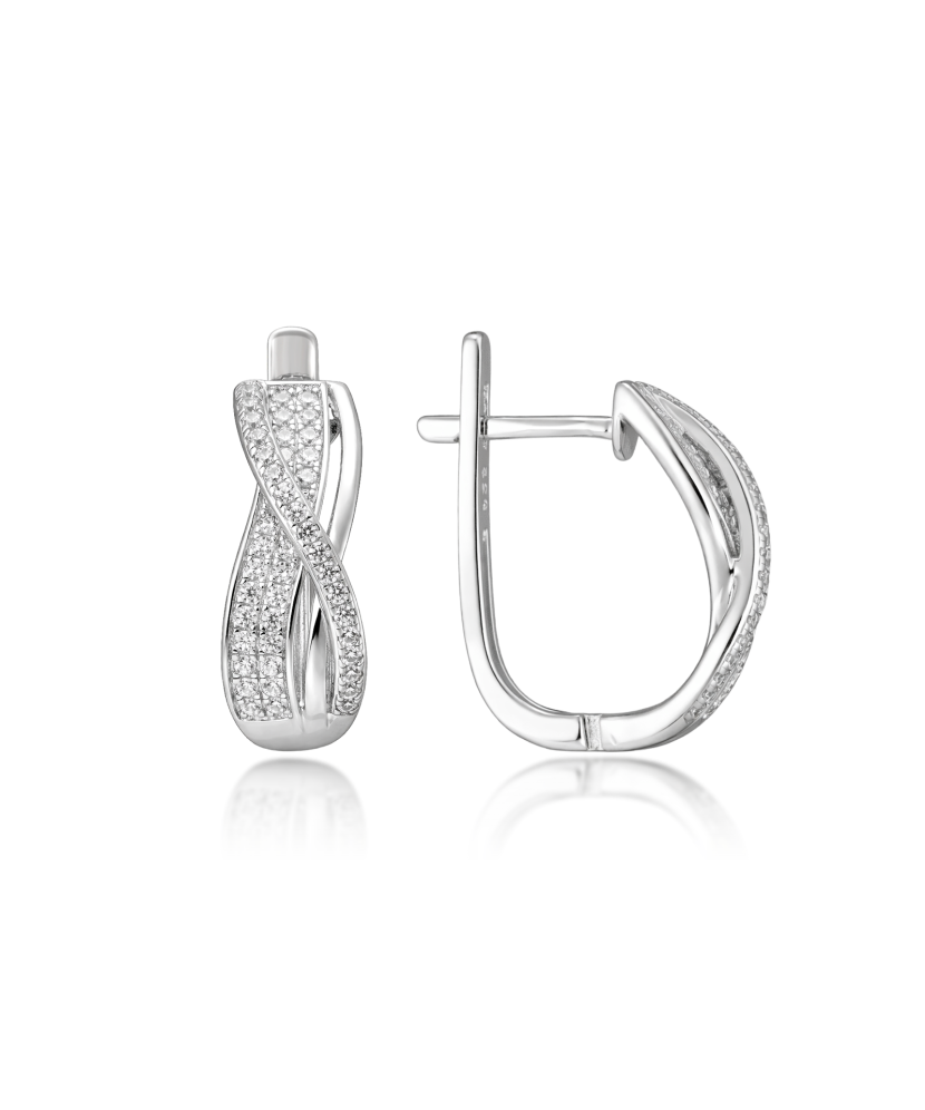 Sterling silver earrings with zircons