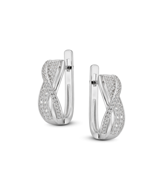 Sterling silver earrings with zircons