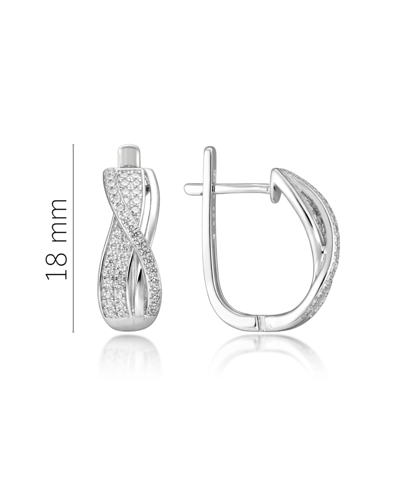 Sterling silver earrings with zircons