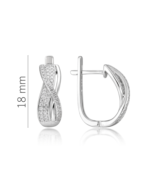 Серьги из серебра с цирконами